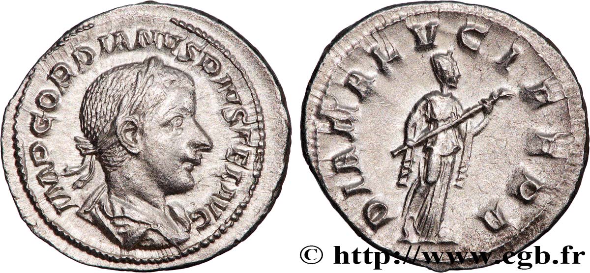 GORDIAN III Denier MS/AU