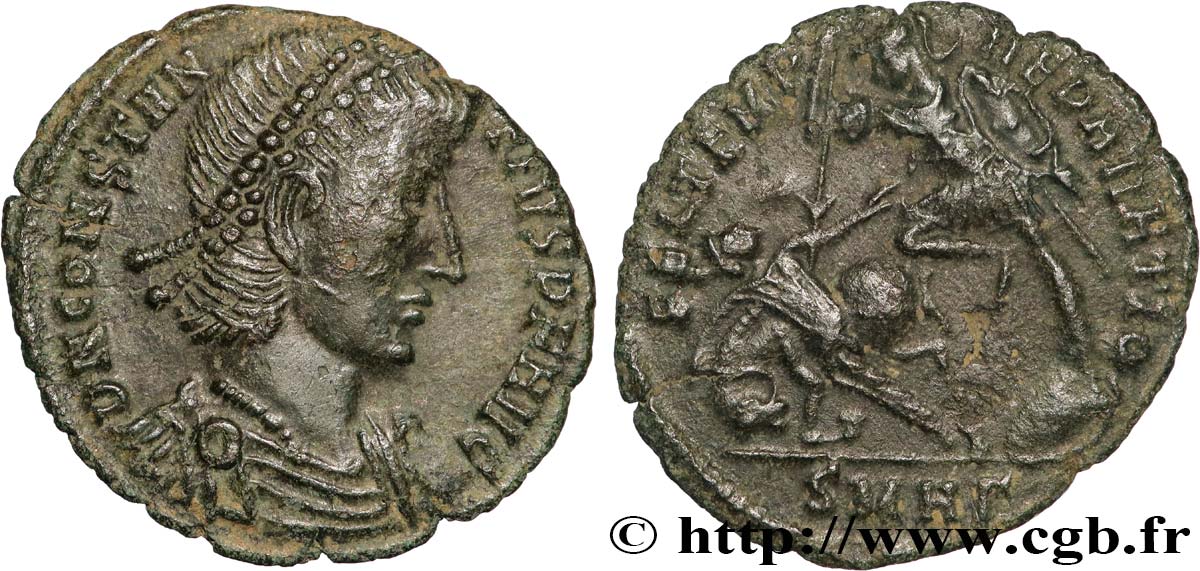 CONSTANTIUS II Maiorina réduite, (PB, Æ 3) fVZ