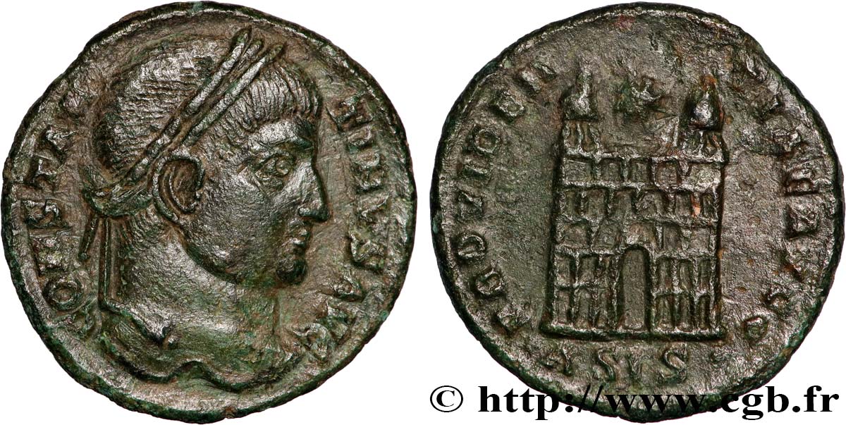 CONSTANTINO I EL MAGNO Centenionalis ou nummus MBC+