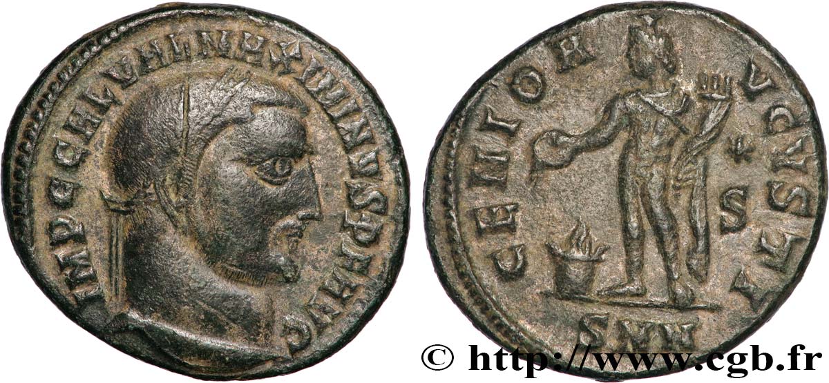 MAXIMIN II DAIA Follis ou nummus TTB+