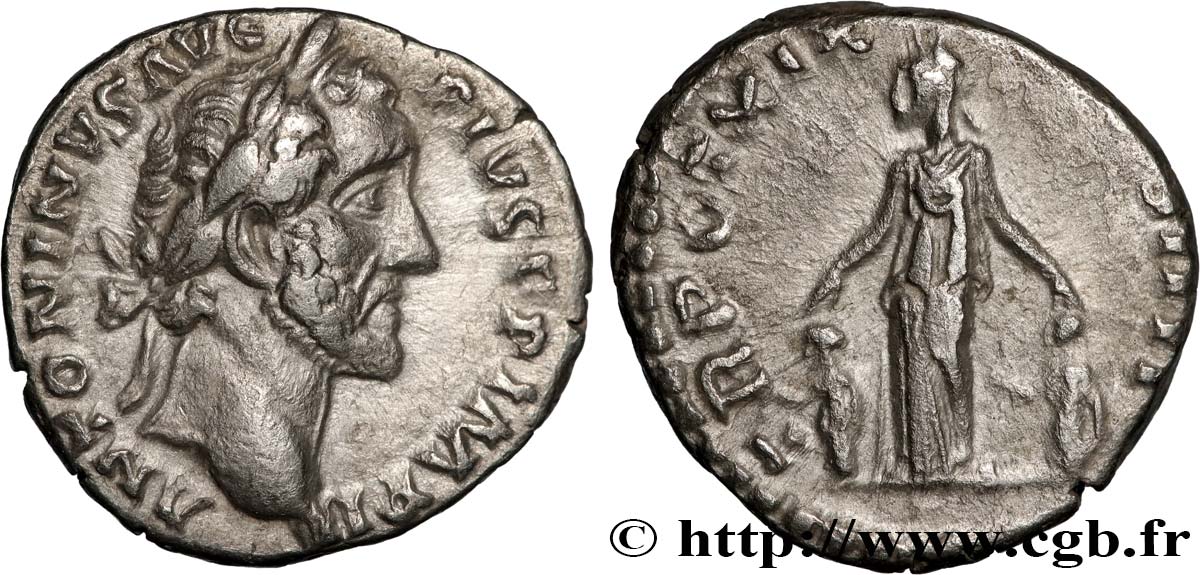 ANTONINUS PIUS Denier AU/XF