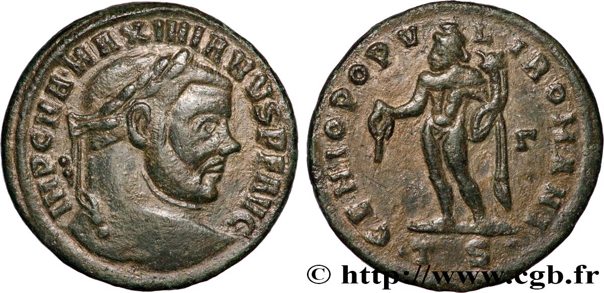 MAXIMIANUS HERCULIUS Follis ou nummus AU