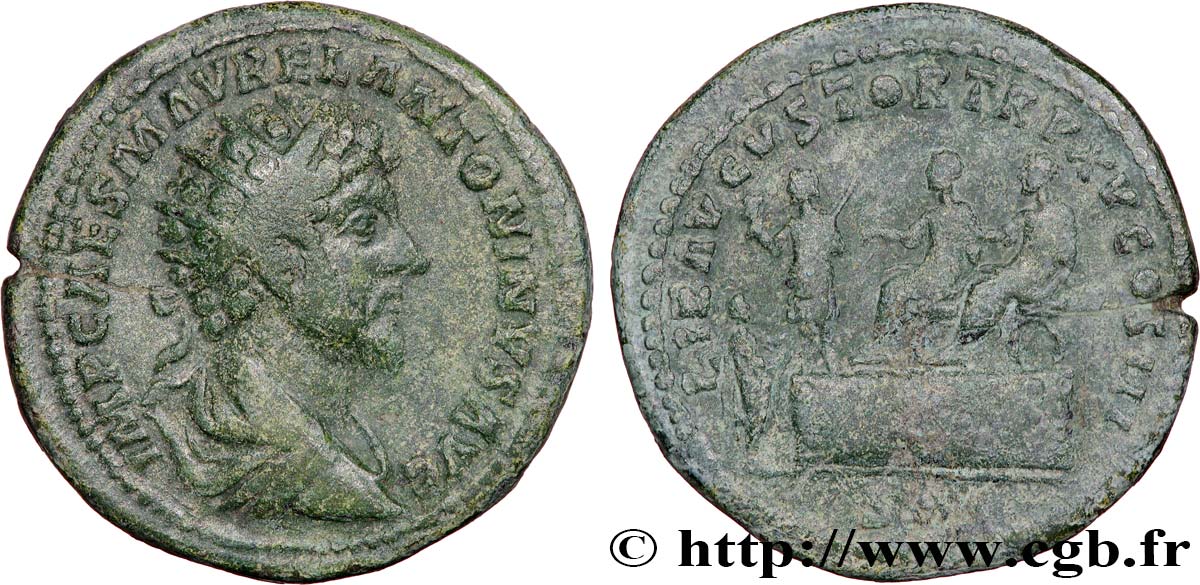 MARCUS AURELIUS Dupondius XF/VF