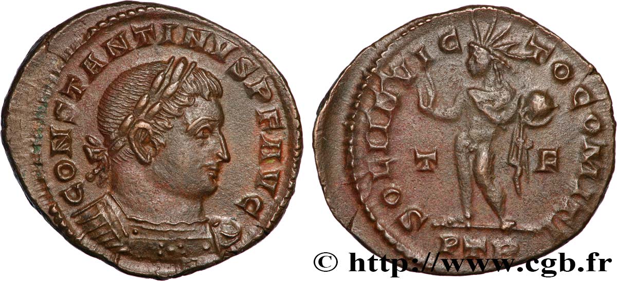 CONSTANTINE I THE GREAT Follis ou nummus AU/AU