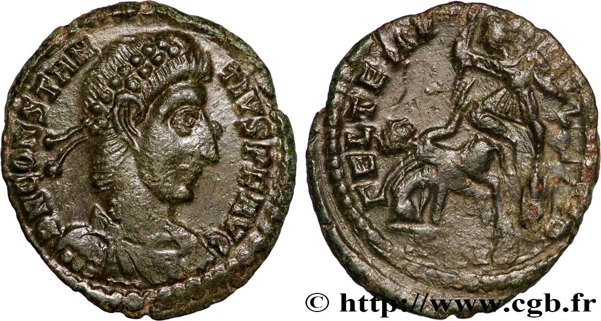 CONSTANTIUS II Maiorina réduite, (PB, Æ 3) fVZ