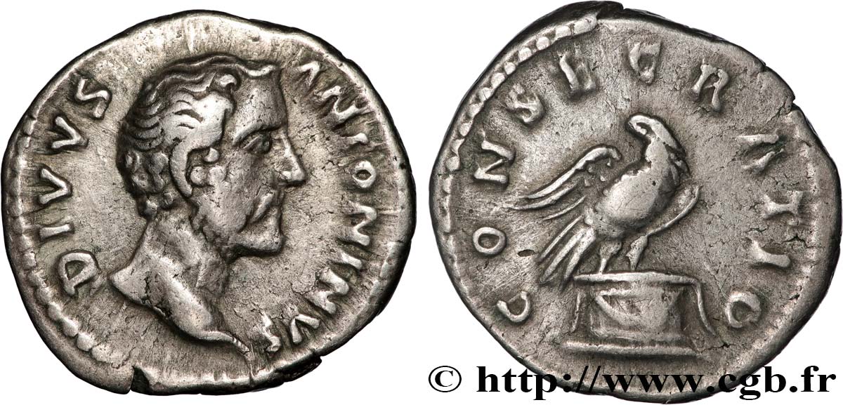 DIVUS ANTONINUS PIUS Denier XF