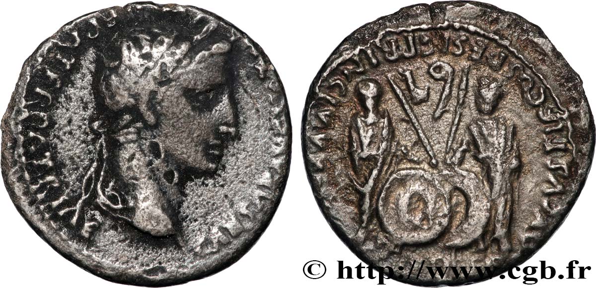 AUGUSTUS, CAIUS and LUCIUS Denier XF