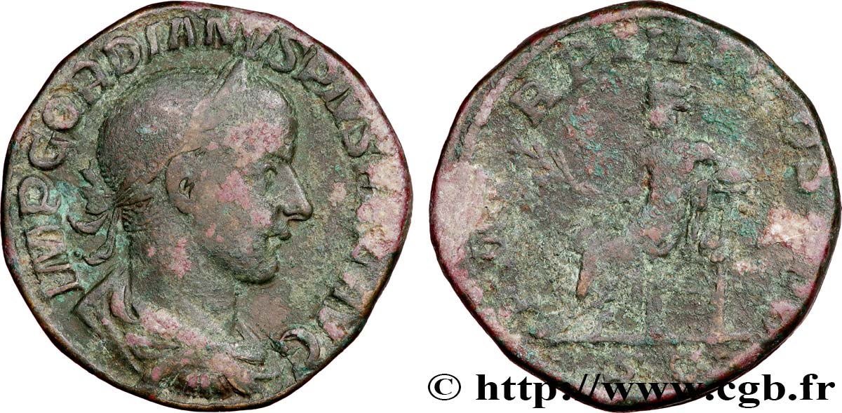 GORDIAN III Sesterce VF