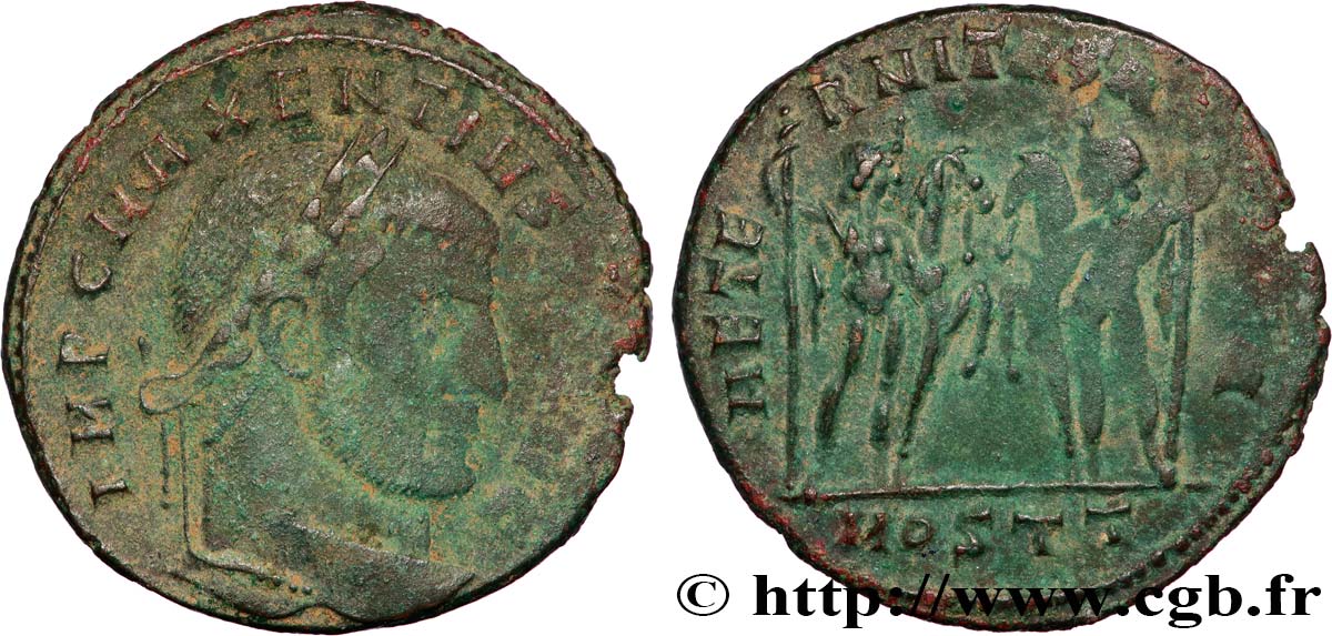 MAXENTIUS Follis ou nummus SS