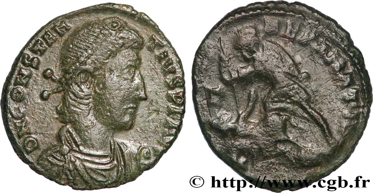 CONSTANTIUS II Maiorina réduite, (PB, Æ 3) fVZ/fSS