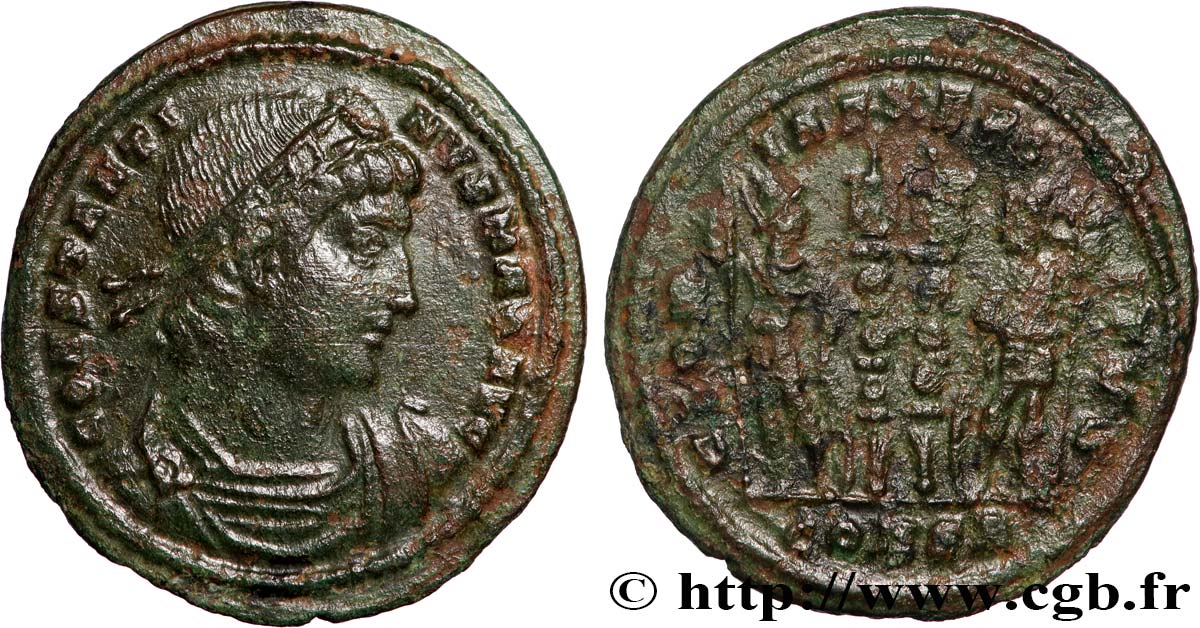 CONSTANTINO I EL MAGNO Centenionalis ou nummus MBC+/BC+