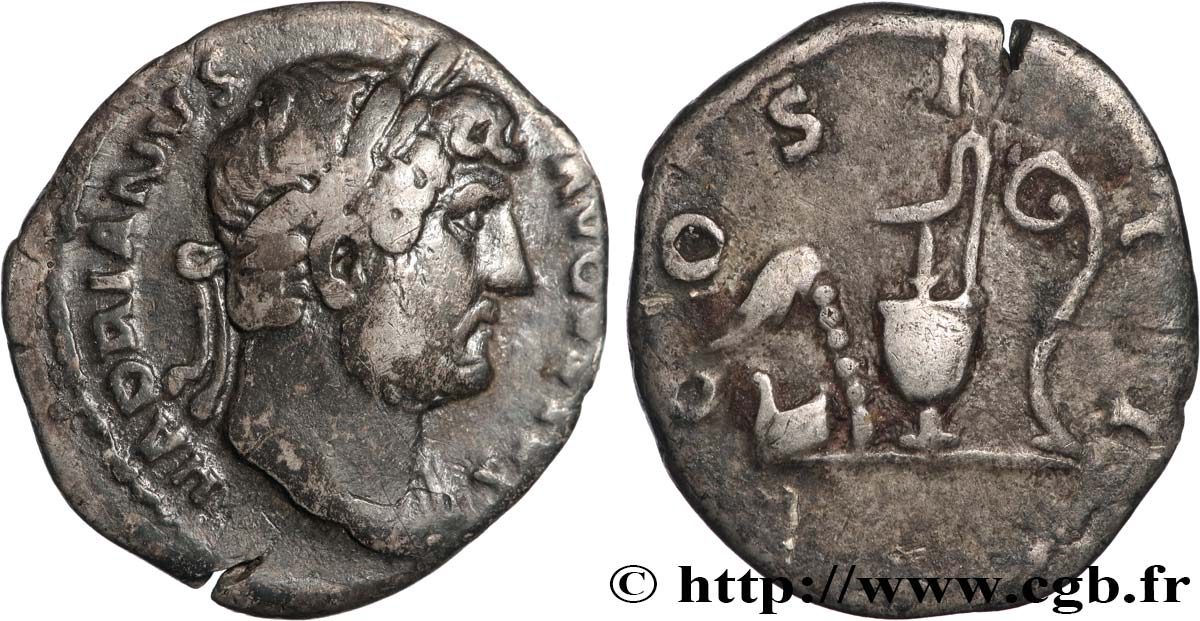 HADRIAN Denier XF