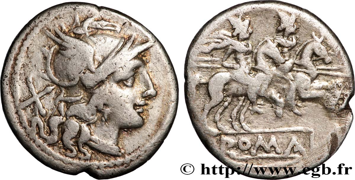 ROMAN REPUBLIC - ANONYMOUS Denier XF