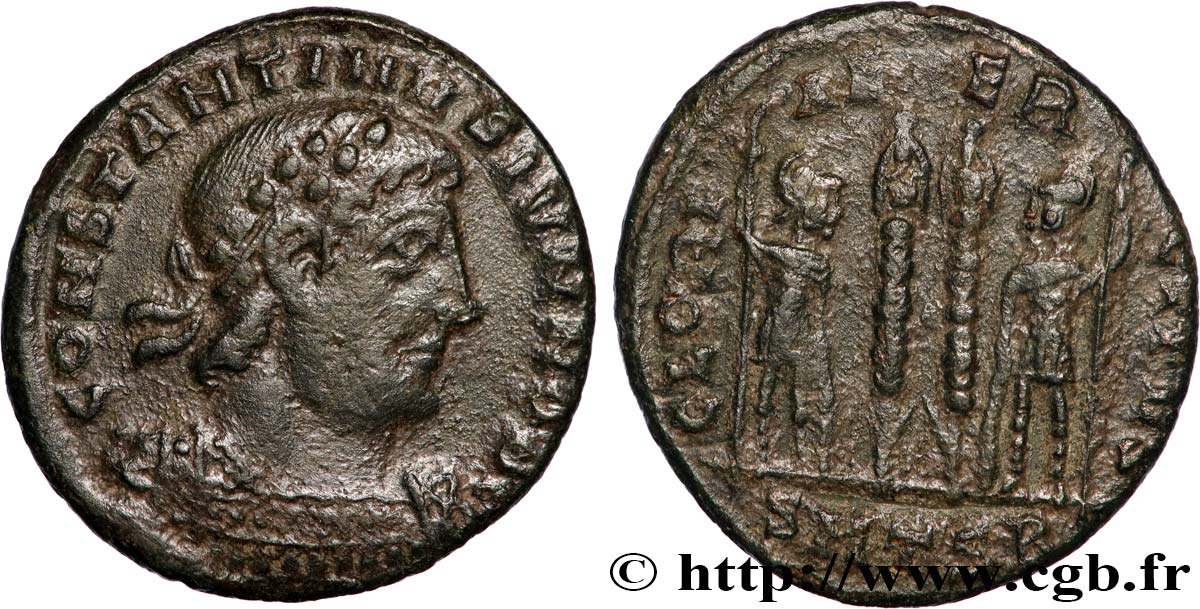 CONSTANTIN II Centenionalis ou nummus TTB+/TTB