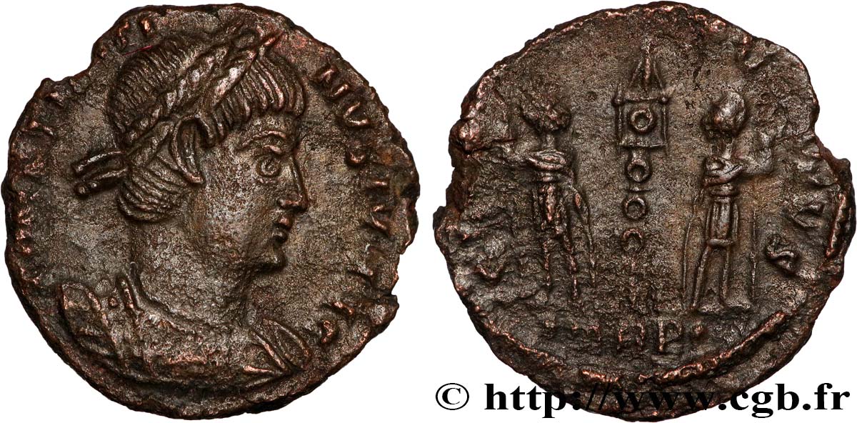 CONSTANTINE II Centenionalis ou nummus AU