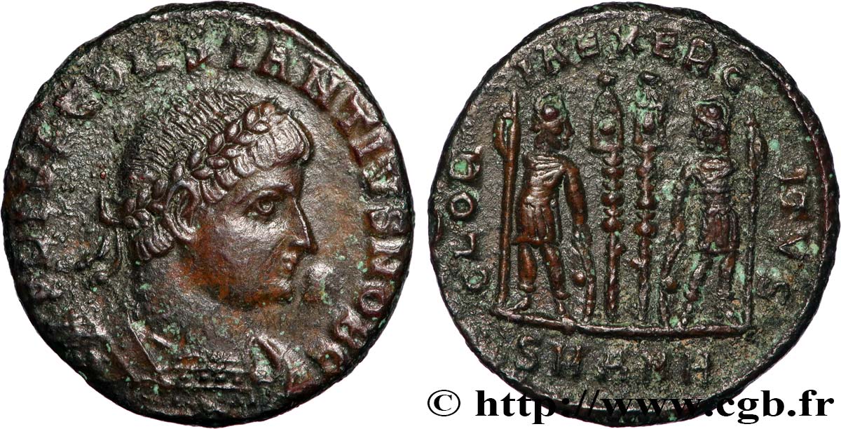 CONSTANTIUS II Centenionalis ou nummus AU/XF