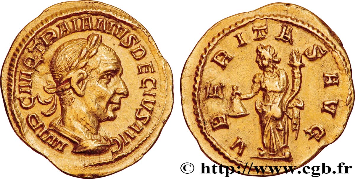 TRAJAN DECIUS Aureus AU