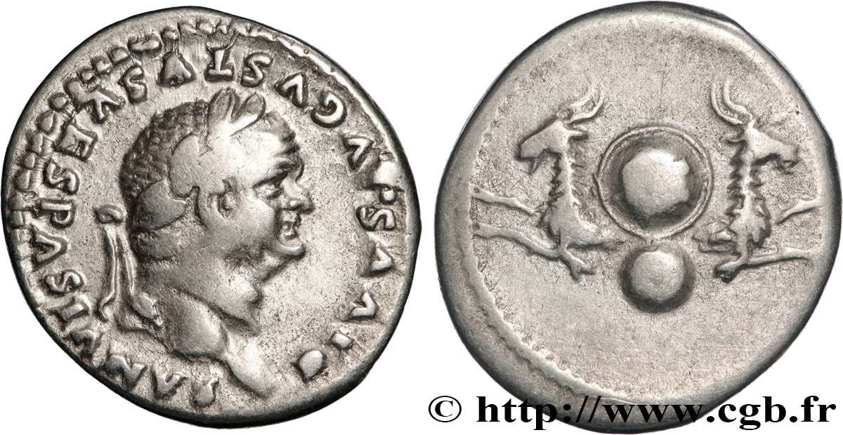 DIVUS VESPASIAN Denier AU/XF