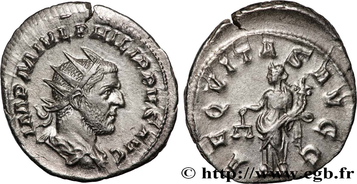 PHILIPPUS I. ARABS Antoninien VZ/fVZ