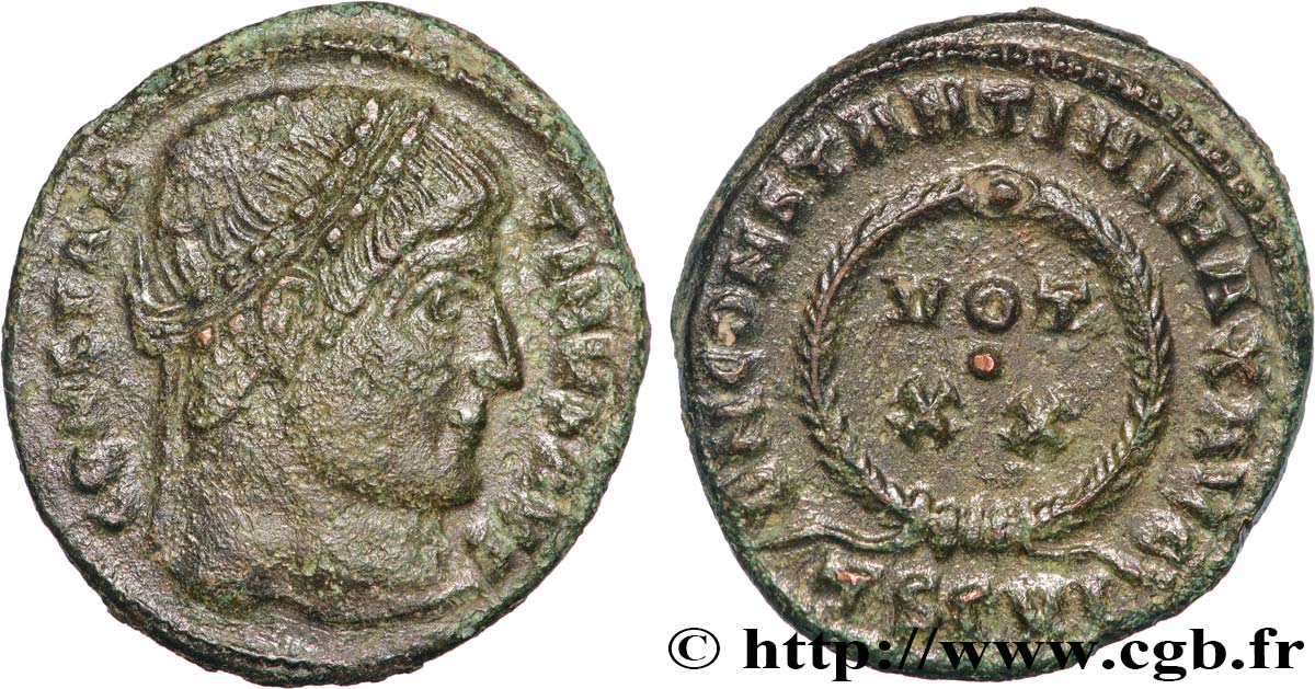 CONSTANTINO I EL MAGNO Centenionalis ou nummus MBC+