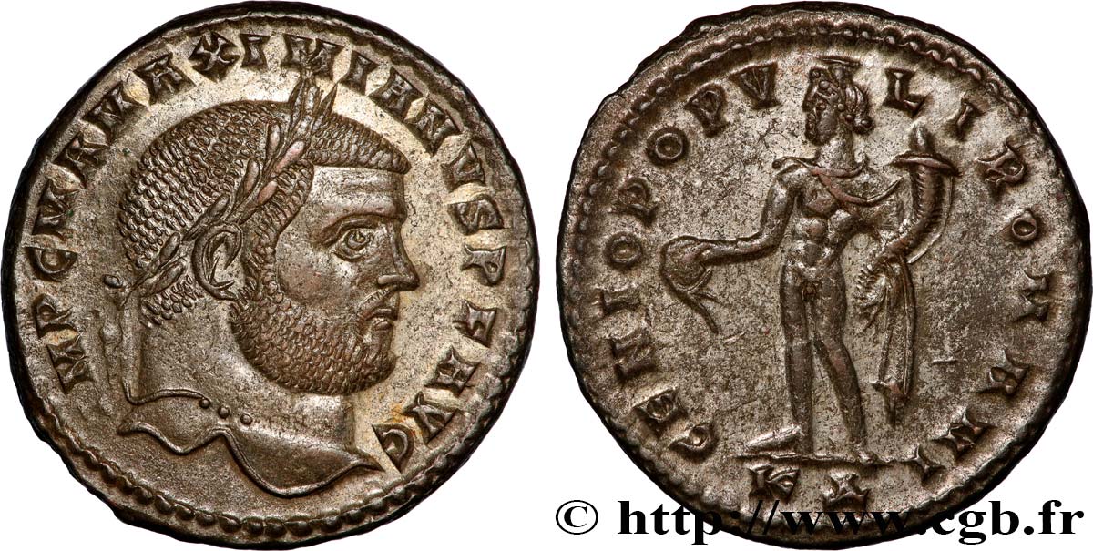 MAXIMIANUS HERCULIUS Follis ou nummus AU