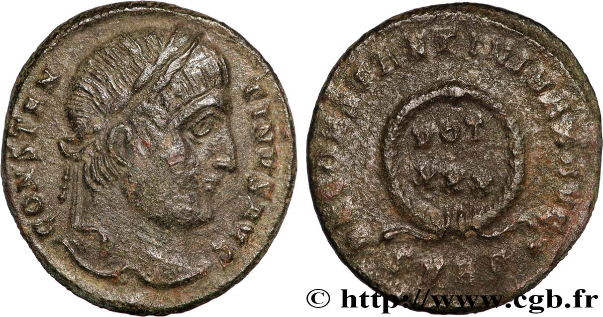 CONSTANTINE I THE GREAT Centenionalis ou nummus AU/XF