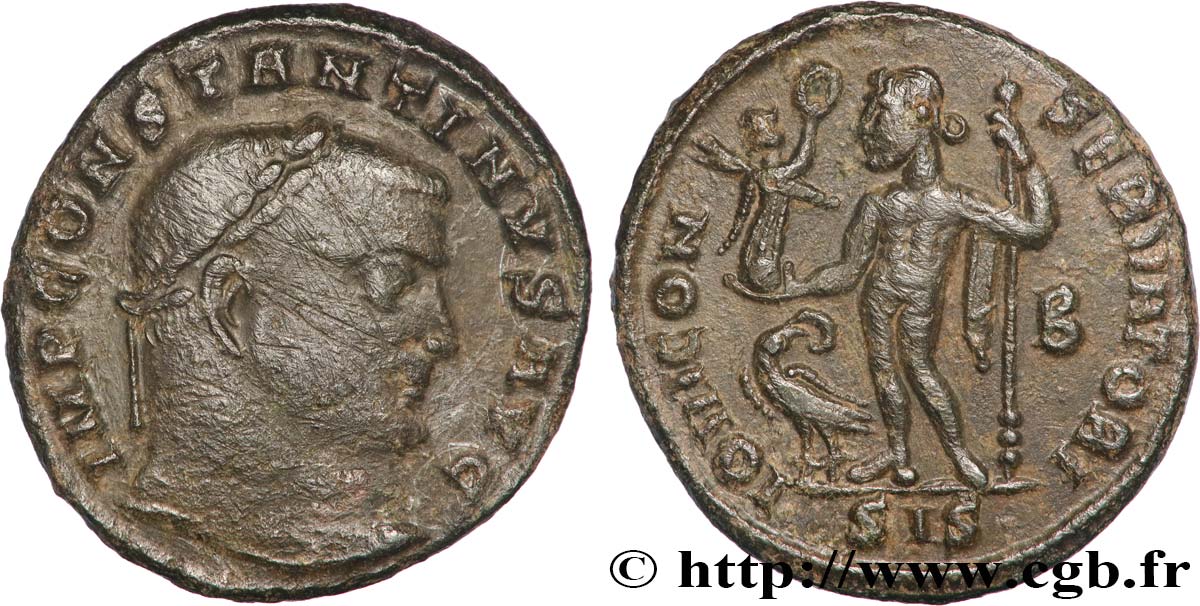 CONSTANTINUS I DER GROßE Follis ou nummus SS/fVZ