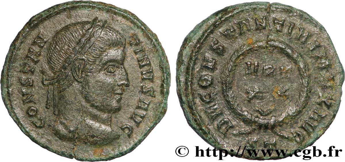 CONSTANTINE I THE GREAT Centenionalis ou nummus AU/XF