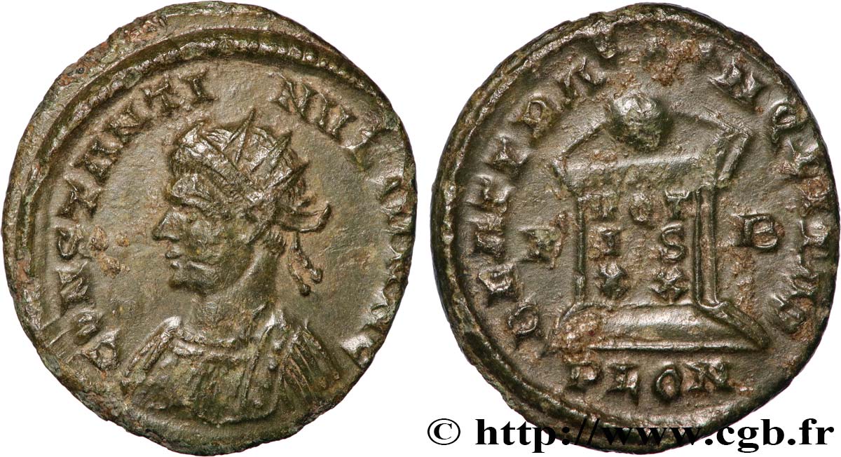 CONSTANTIN II Centenionalis ou nummus TTB