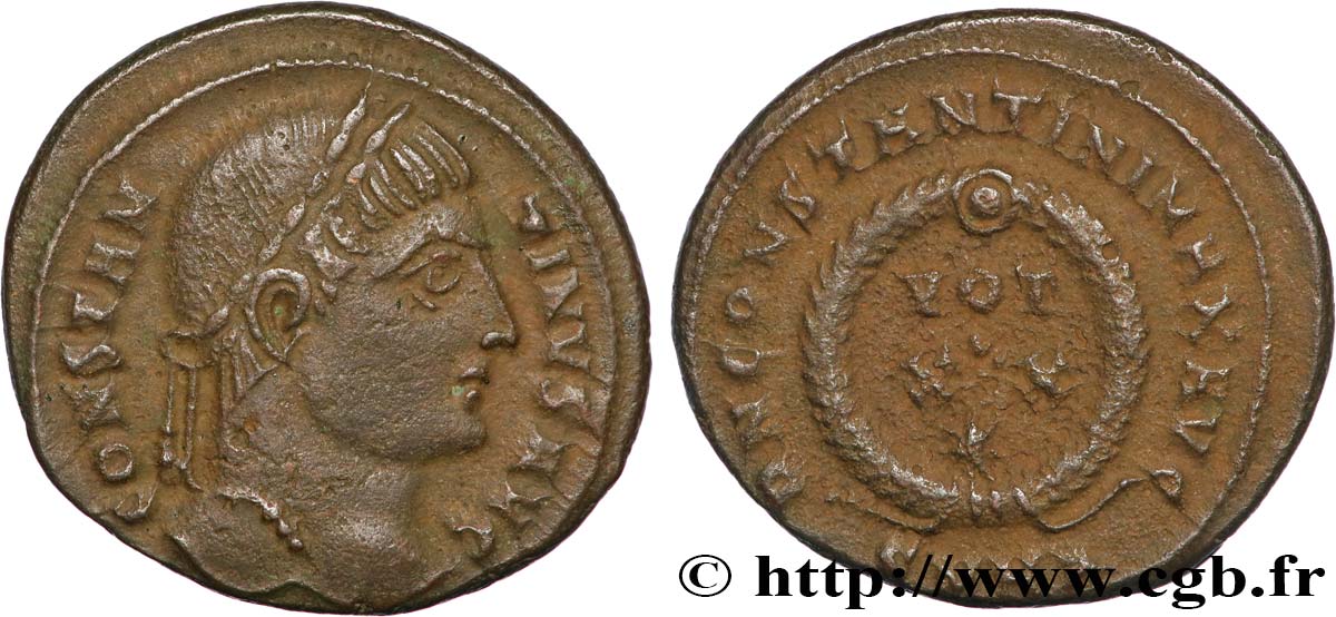 CONSTANTINE I THE GREAT Centenionalis ou nummus AU/XF