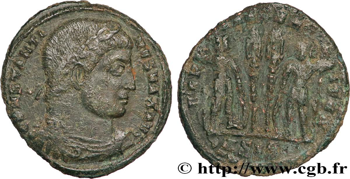 CONSTANTINO I EL MAGNO Centenionalis ou nummus MBC/BC+