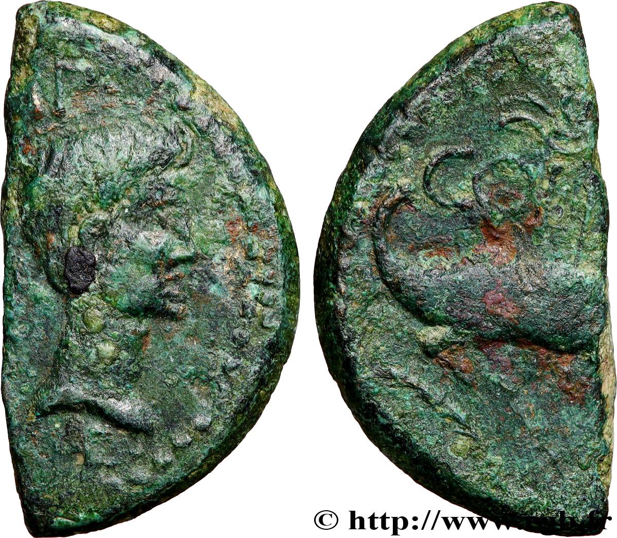 AUGUSTUS and AGRIPPA Dupondius COL NEM (as), coupé VF