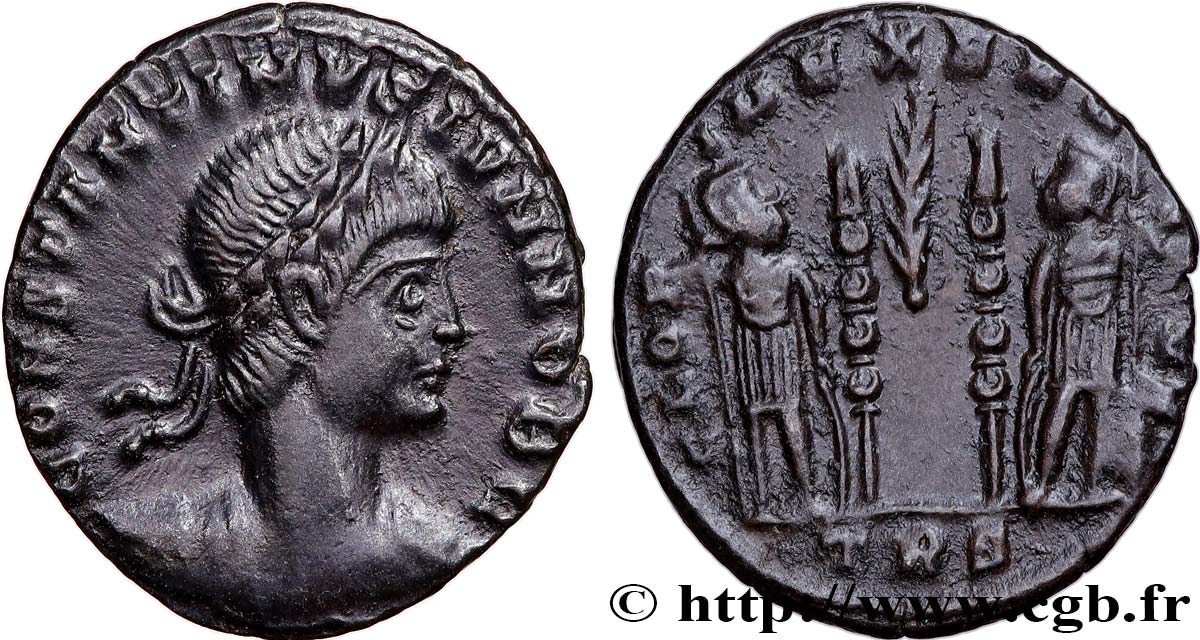 COSTANTINO II Centenionalis ou nummus q.SPL