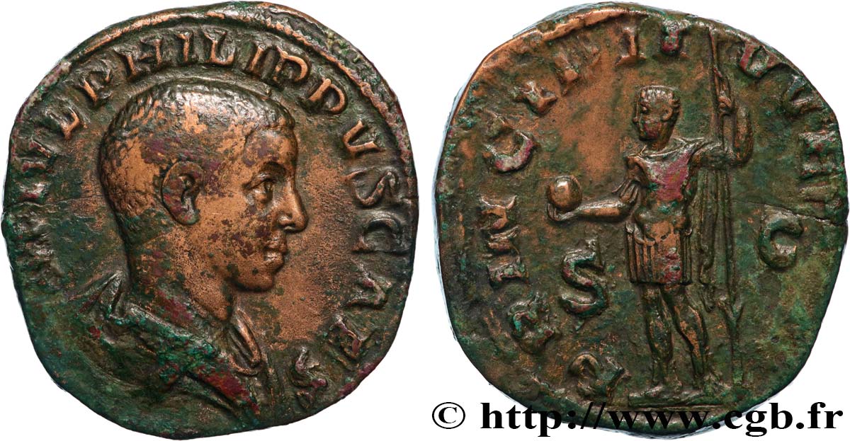 PHILIPPUS II Sesterce VF/XF