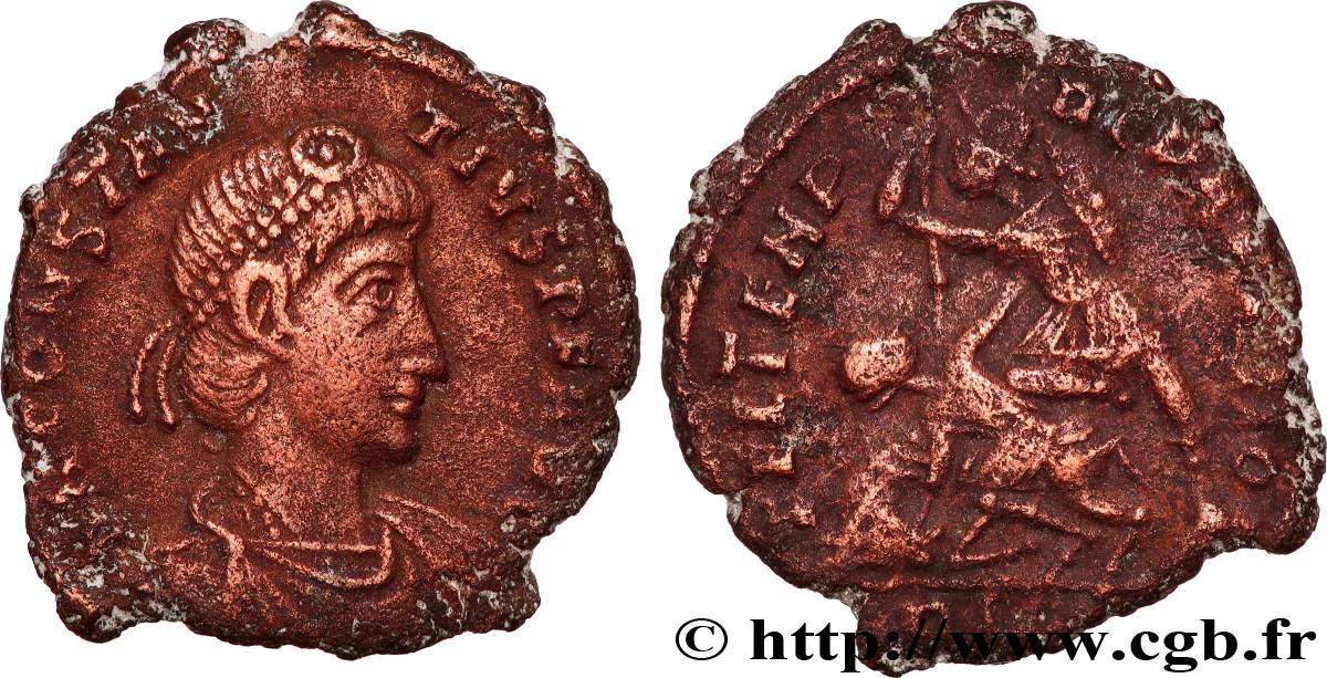 CONSTANTIUS II Maiorina réduite, (PB, Æ 3) fVZ/SS