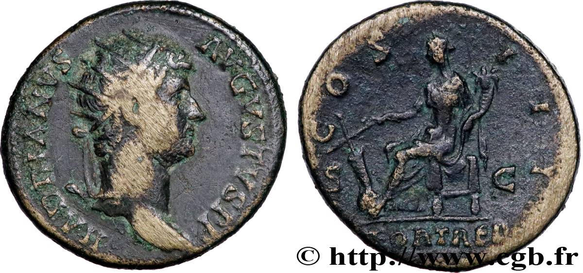 HADRIAN Dupondius VF