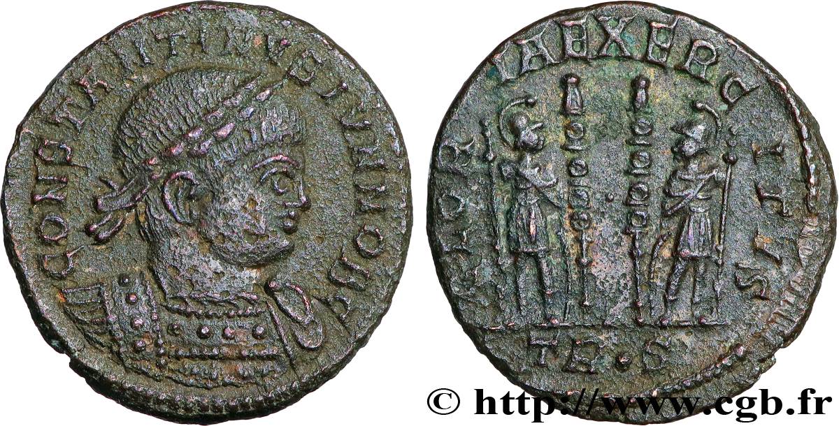 CONSTANTINE II Centenionalis ou nummus AU