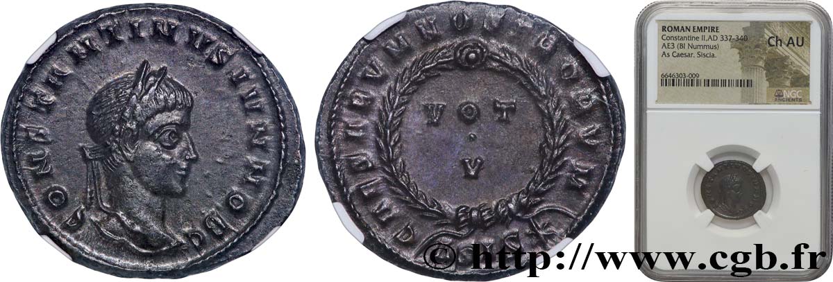 CONSTANTINO II Centenionalis ou nummus EBC