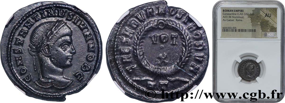 CONSTANTINO II Centenionalis ou nummus EBC