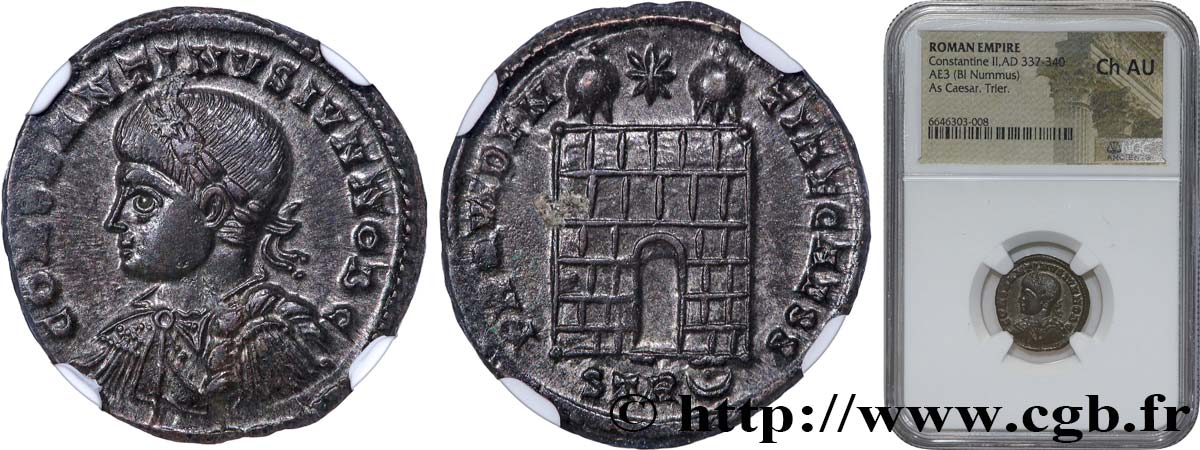 CONSTANTIN II Centenionalis ou nummus SPL/SUP