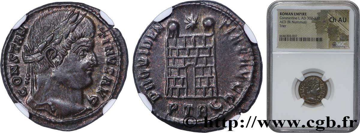 CONSTANTINE I THE GREAT Centenionalis ou nummus AU/MS