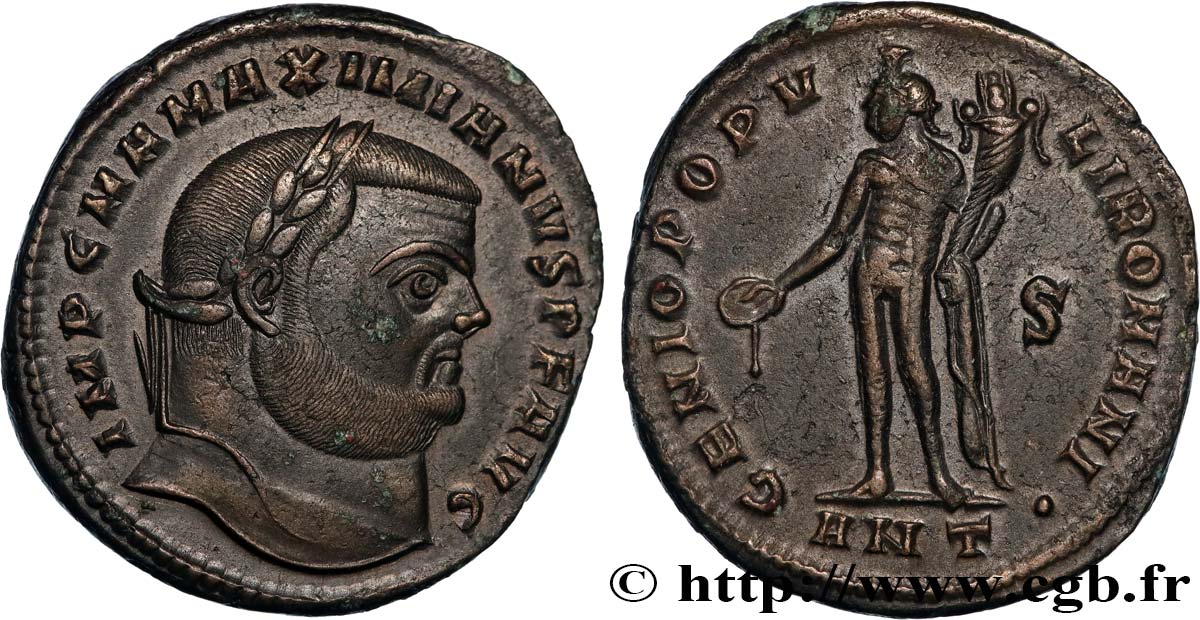 MASSIMIANO ERCOLE Follis ou nummus SPL