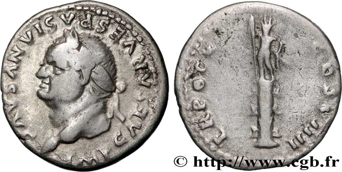 DIVUS VESPASIAN Denier AU/XF