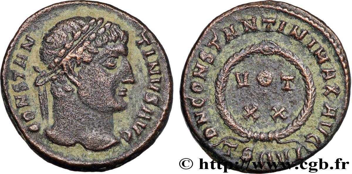 CONSTANTINO I EL MAGNO Centenionalis ou nummus MBC+