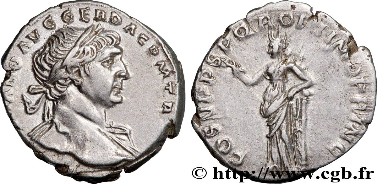 TRAJANUS Denier MS/AU