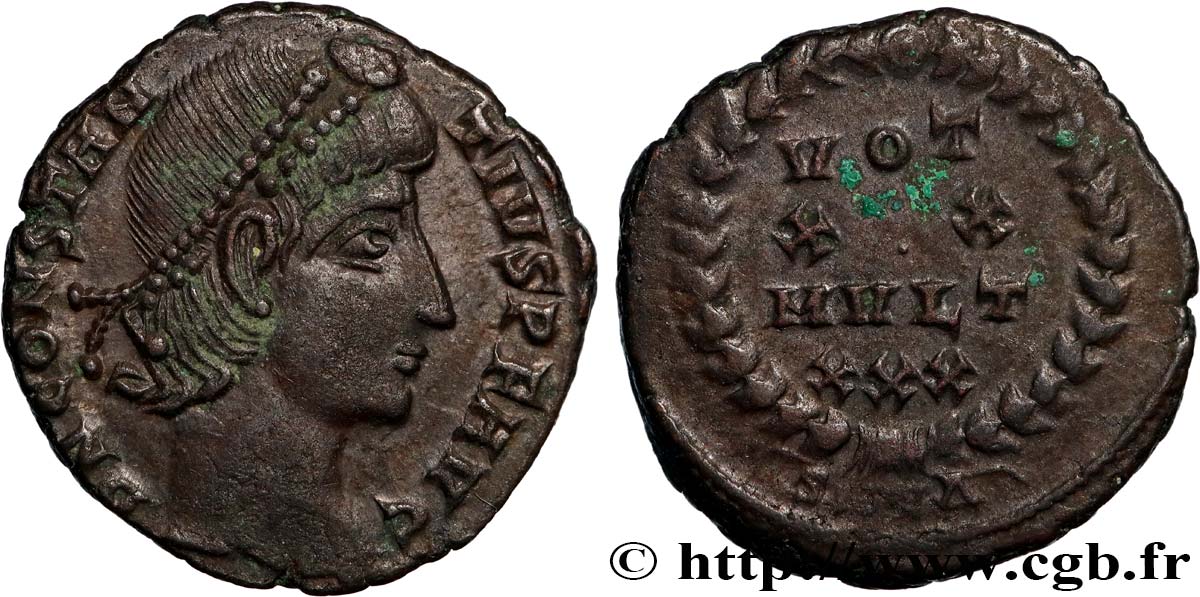 CONSTANTIUS II Centenionalis ou nummus fST/fVZ