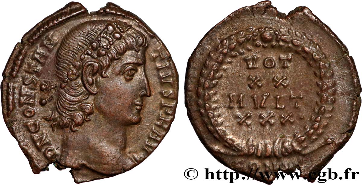 CONSTANTIUS II Centenionalis ou nummus MS/AU