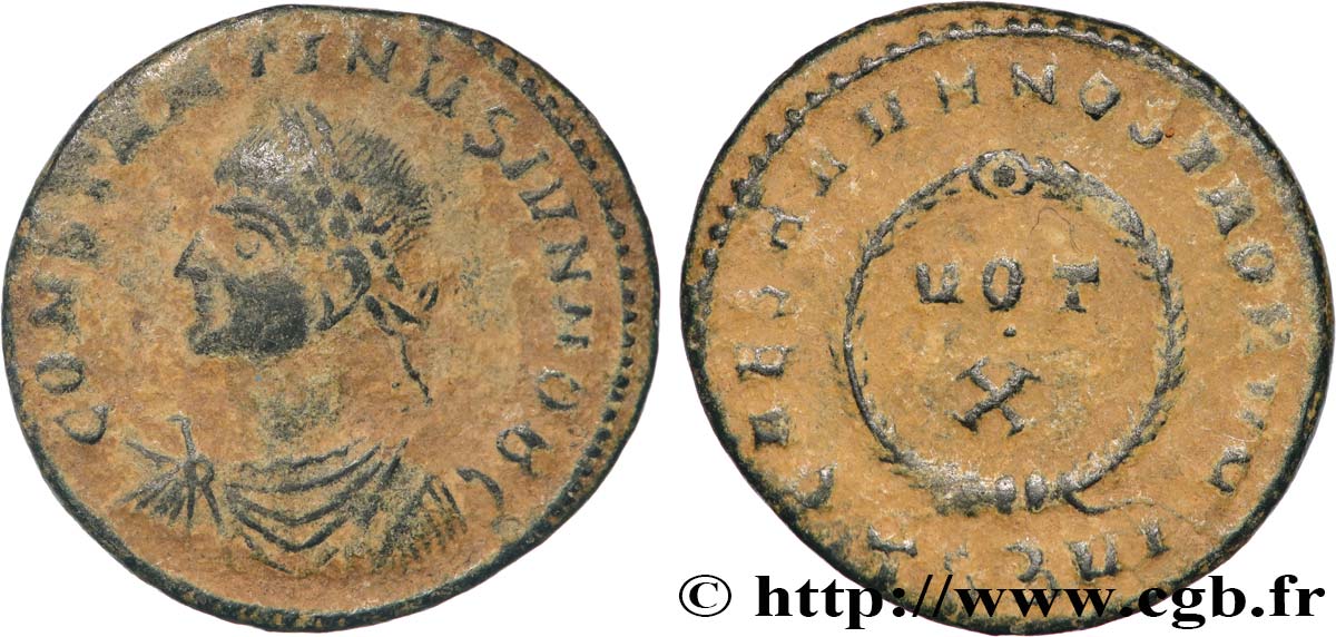 CONSTANTIN II Centenionalis ou nummus TTB+