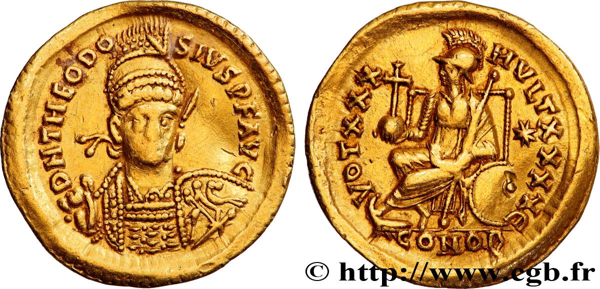 THEODOSIUS II Solidus AU