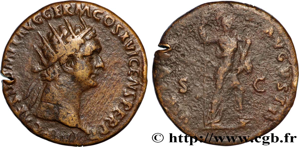 DOMITIANUS Dupondius XF/VF